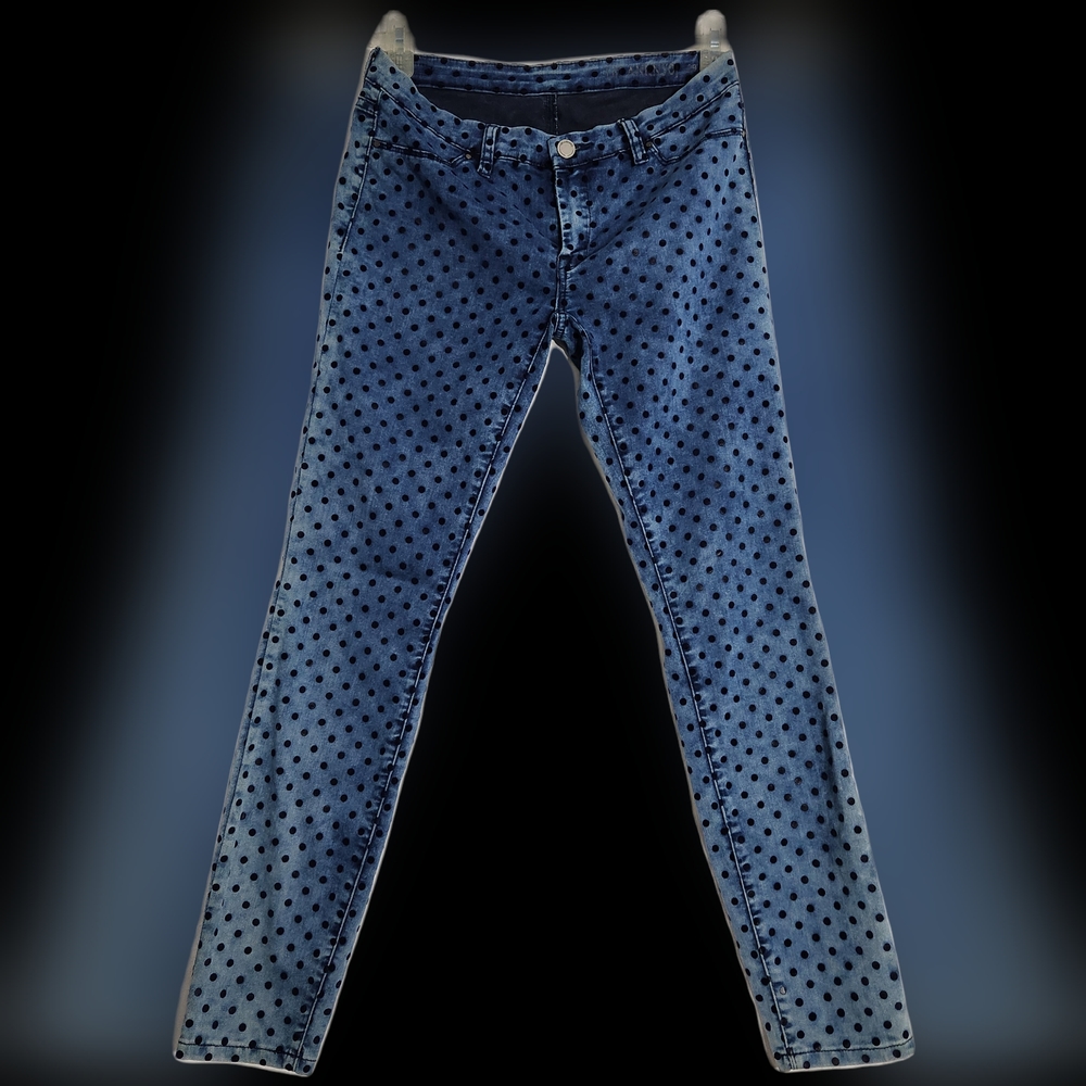 BlankNYC  Womens Blue polka dot Skynny Jeans size 29